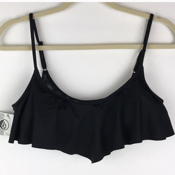 Volcom Other - Volcom NWT bikini top with ruffle  black